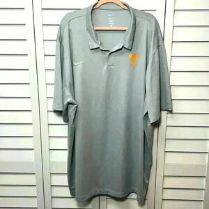 Nike Tennessee Volunteers Dri-Fit Short Sleeve Polo Size 4X Gray
